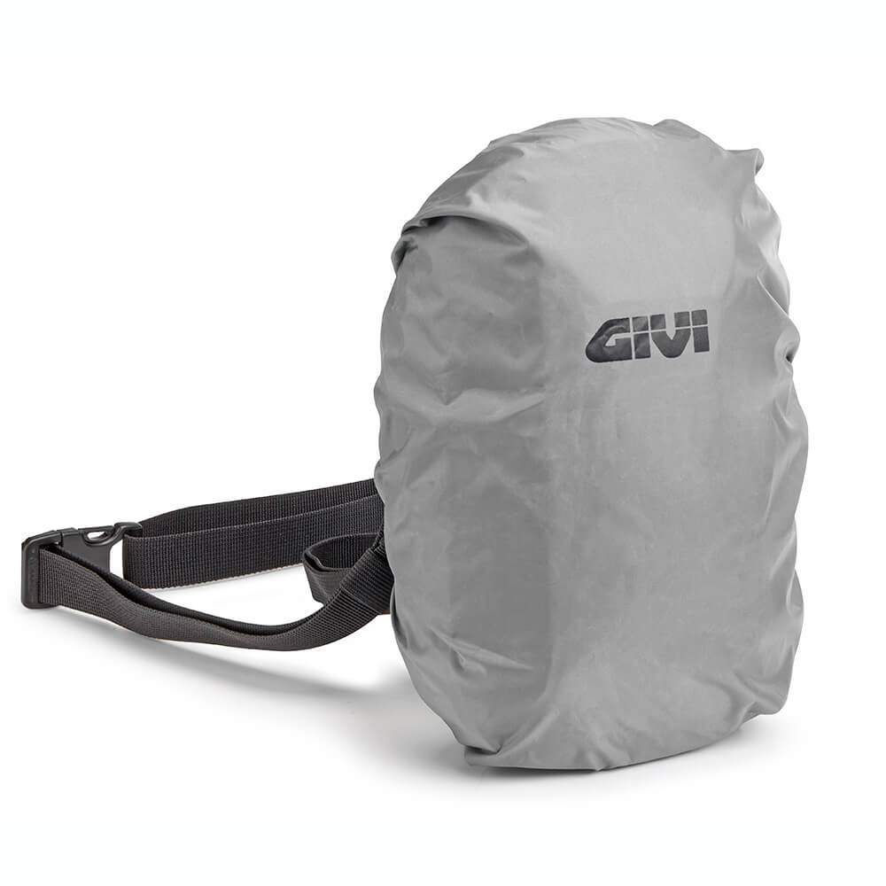 Borsello moto da gamba Givi EASY09L con copertina antipioggia. Cover impermeabile per il moto da gamba Givi EASY09L.