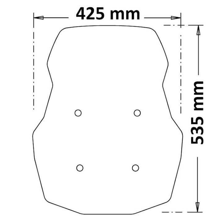 dimensioni cupolino Isotta SC452-T per Aprilia Tuareg 660