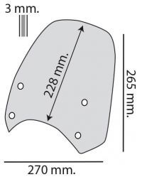 Dimensioni cupolino 8010437 biondi sport per Super Meteor 650.