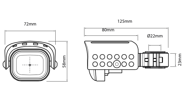 Dimensioni faretti a led Hepco 731106