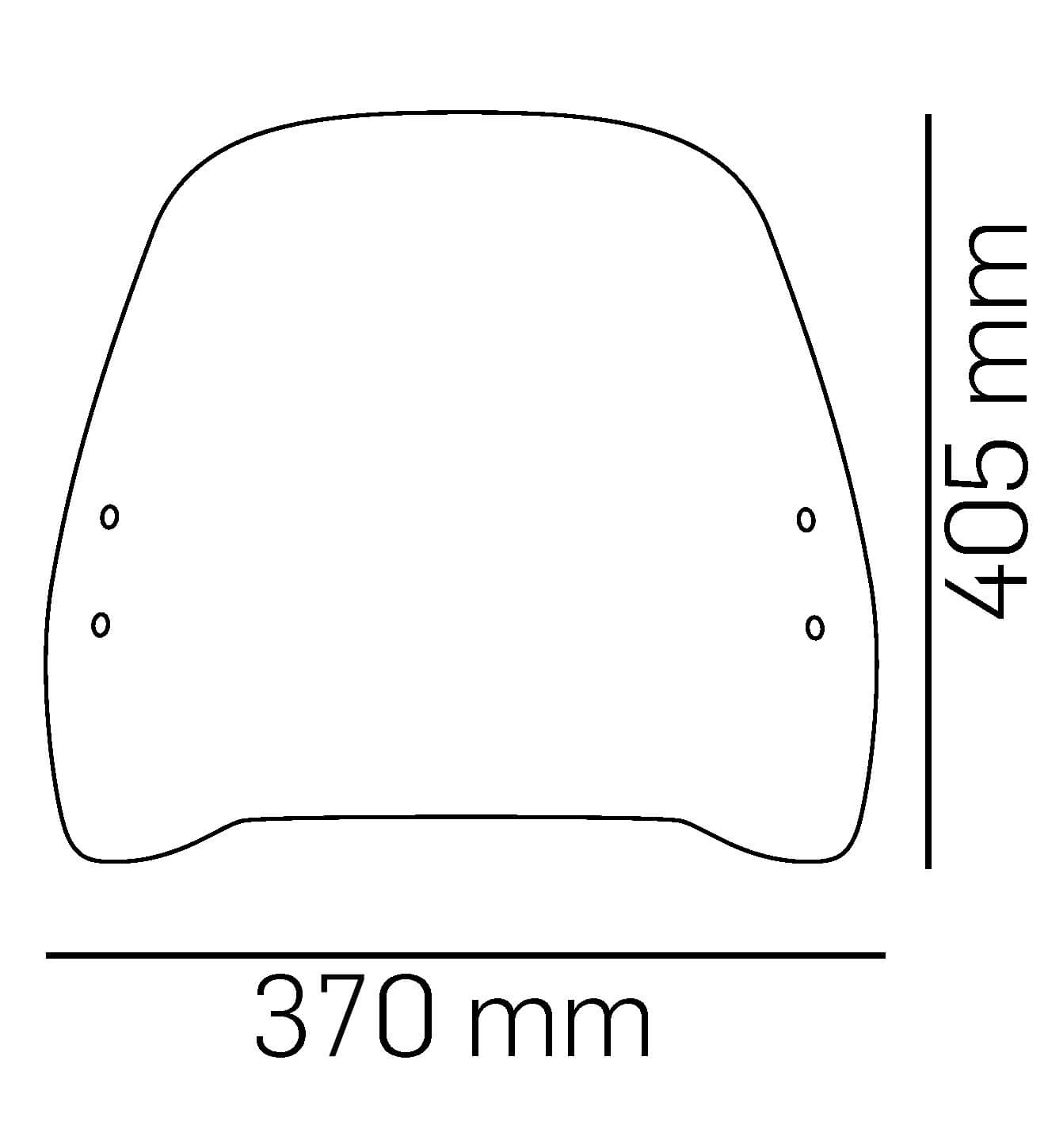 Dimensioni parabrezza Puig 21391 per Yamaha NEO'S.