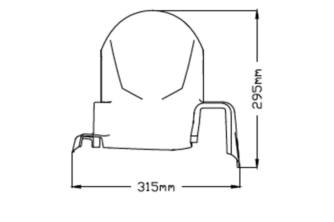 Misure parafango per la moto Honda XL750 Transalp Pug 3825J.