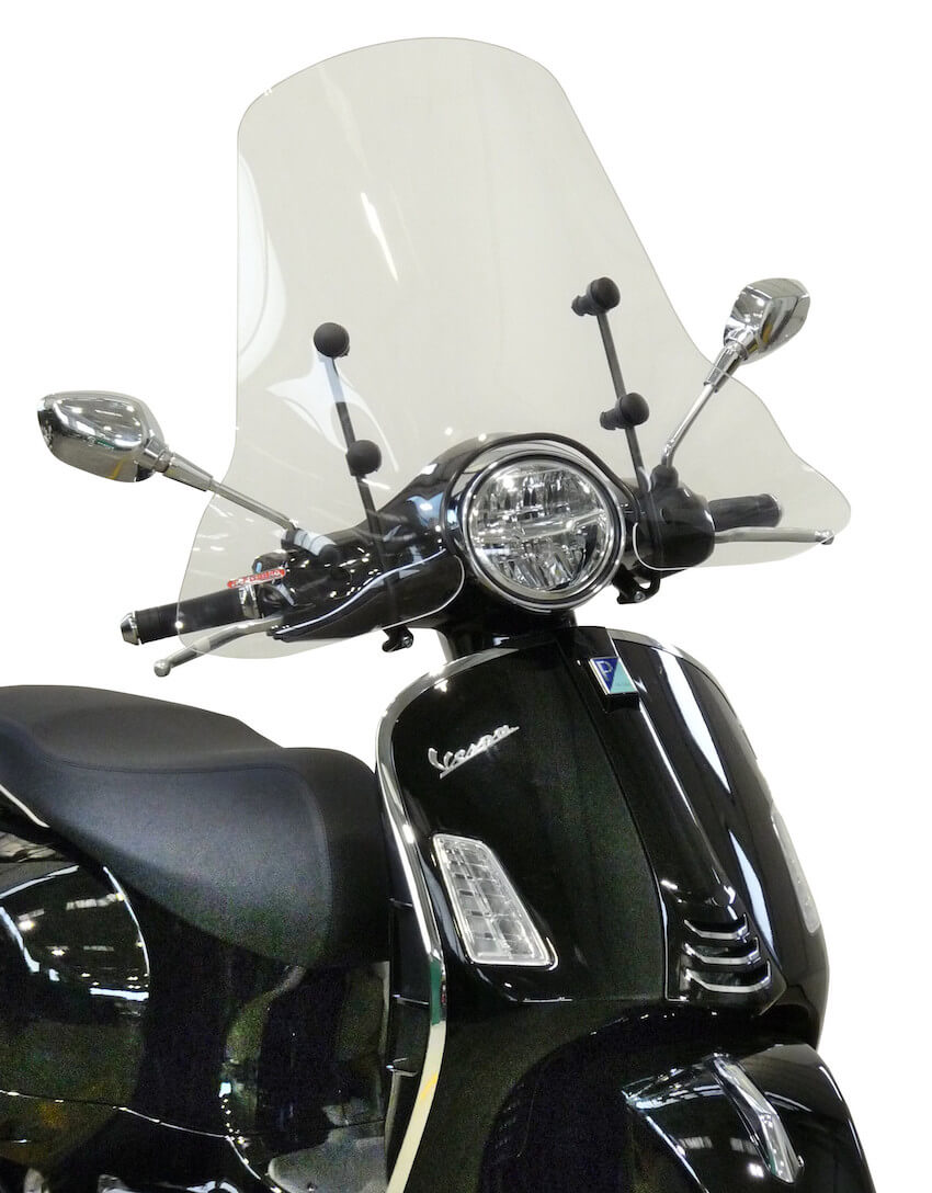 Cupolino Fabbri trasparente Exclusive per Piaggio Vespa GTS 125 e 300 dal 2023.