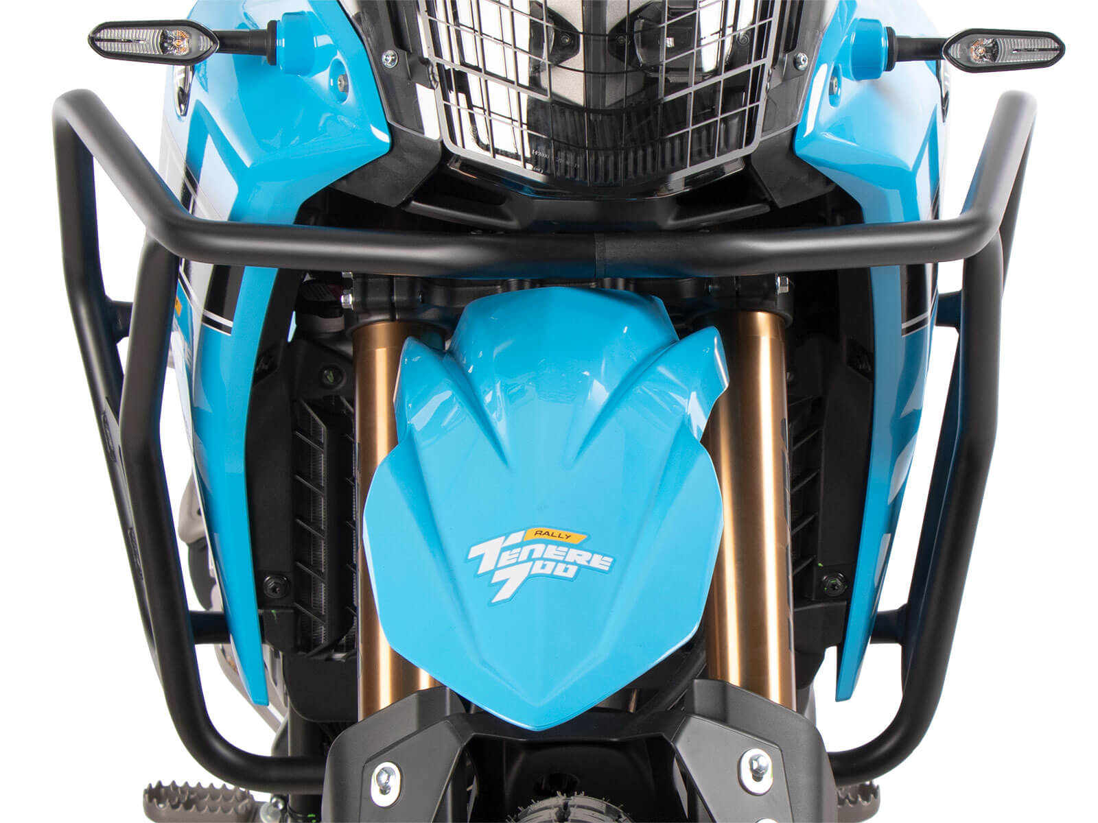 Barre protezione motore nere Hepco & Becker 5094583 00 01 per la moto Tenerè 700 Rally dal 2025. Yamaha Tenerè 700 Rally dal 2025 barre paramotore nere in acciaio tedesco.