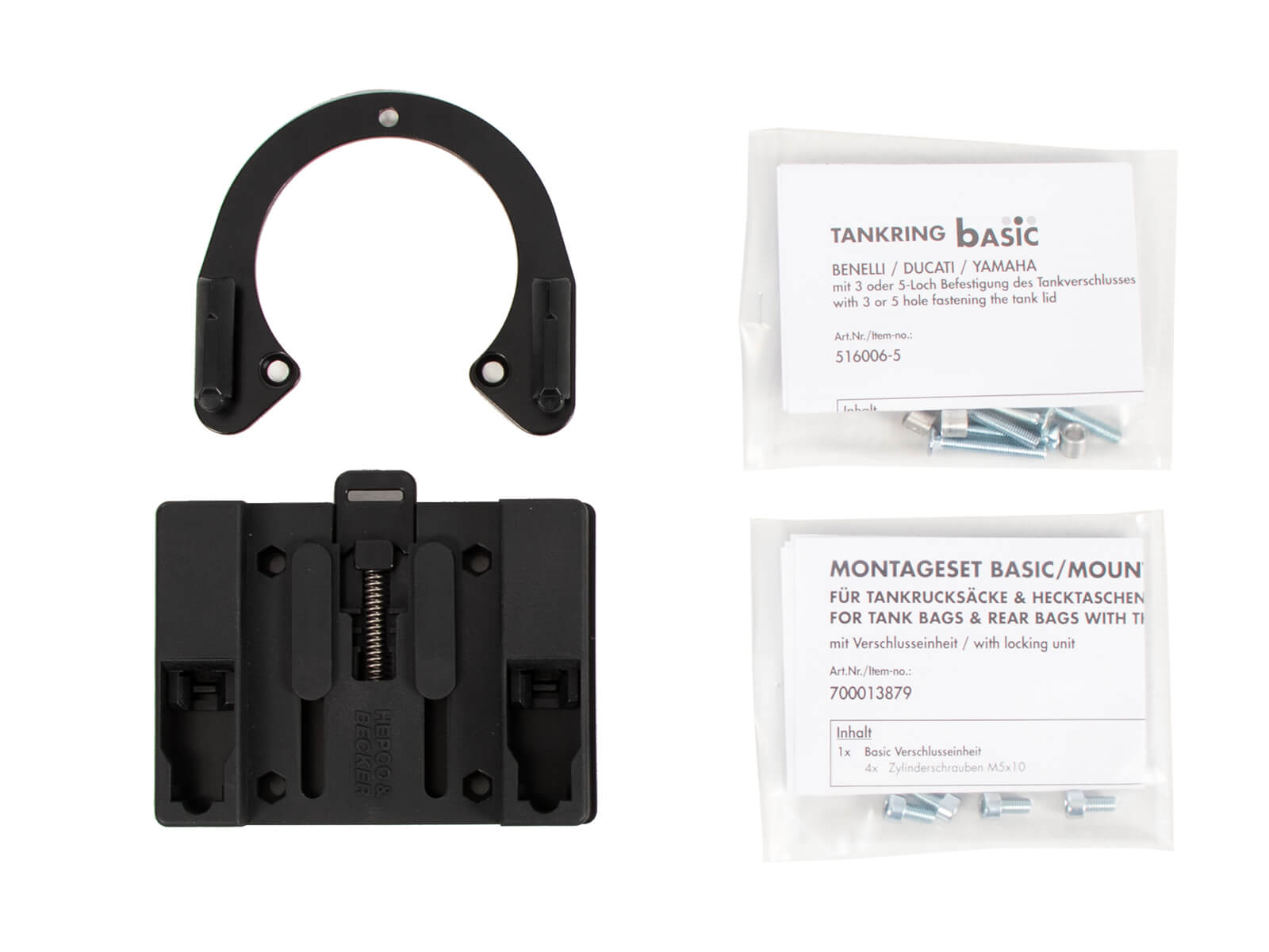 Aggancio Basic Hepco per MT-03 dal 2025. Sistema d'aggancio borse da serbatoio moto Basic.