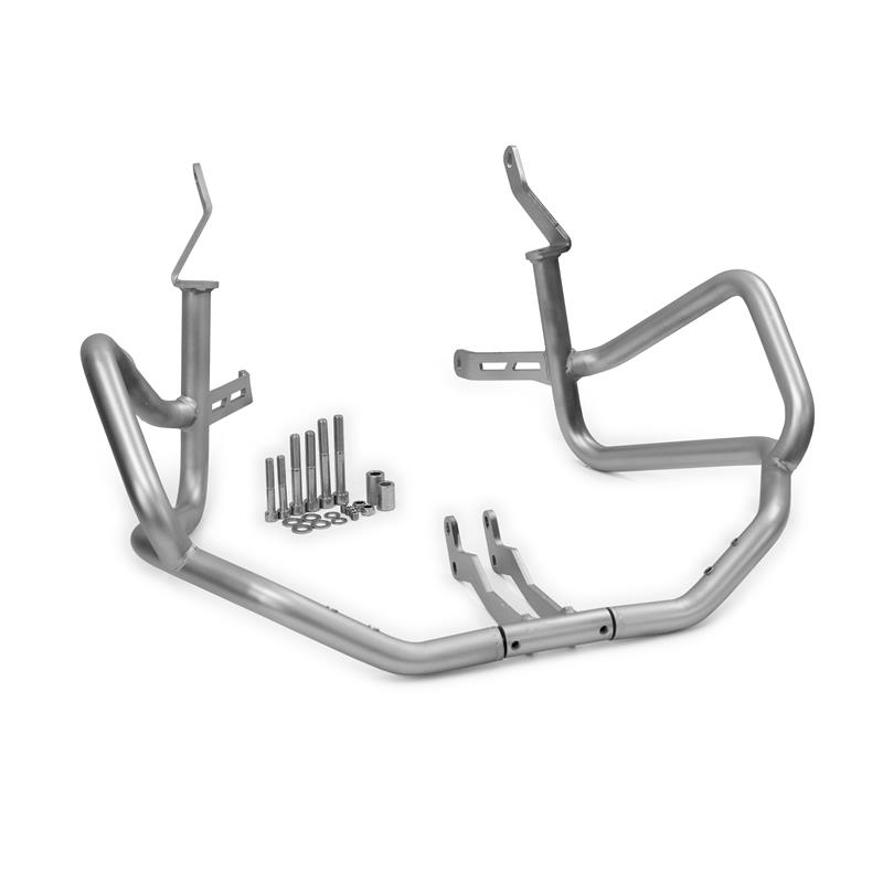 Paramotore in acciaio tedesco Zieger 10010450 silver per la moto Honda CB 500 X. Honda CB500X dal 2019 al 2023 paramtoore silver Zieger.
