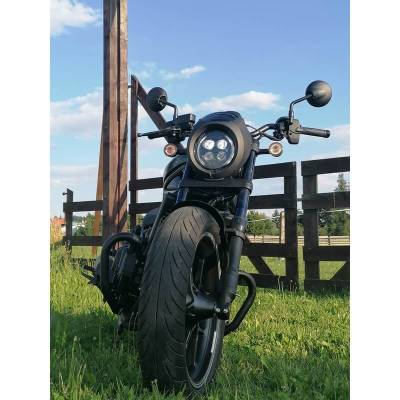 RD Moto CF155KD Barre paramotore in acciaio di colore nero per la moto Honda CMX Rebel 1100 DCT.