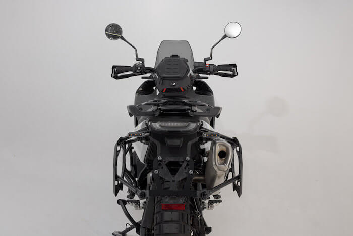 Husqvarna Norden 901 telaietti PRO per montare le valigie TRAX ION Telaietti vista posteriore moto Norden 901 SW-Motech PRO