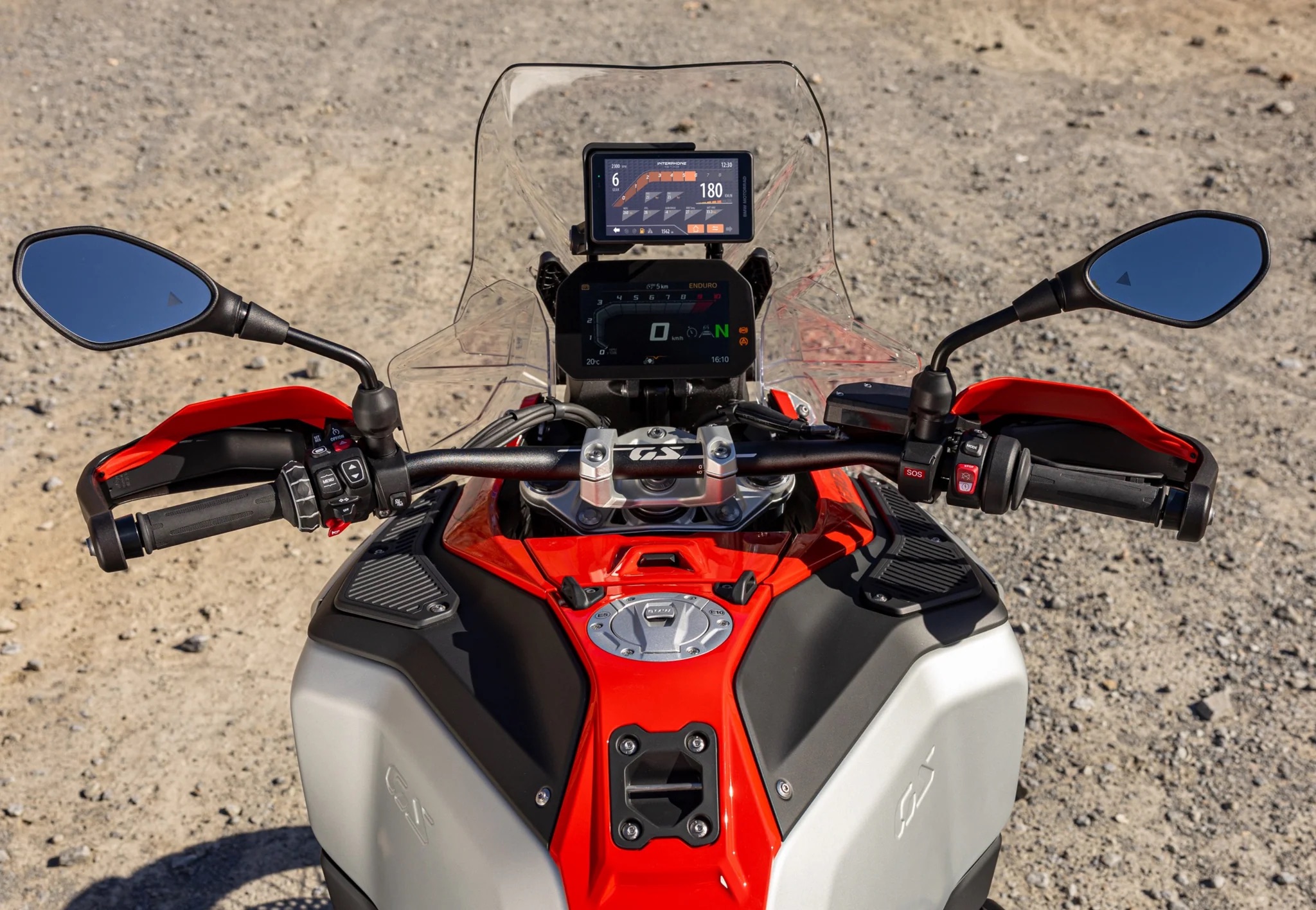 Smart display Sync55 per le moto BMW GS. Sync55 smart display Interphone per moto BMW.