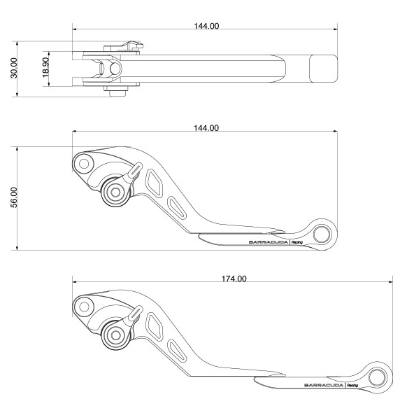 Misure leve Barracuda AR1127 per Arpilia RS 660 e Tuono 660.