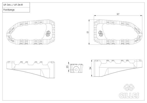 Misure pedane GIlles Tooling Pro-X.