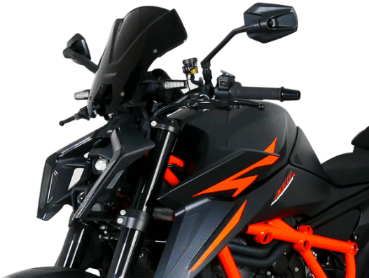 Cupolino nero MRA NMR per la moto KTM 1390 Super Duke R.