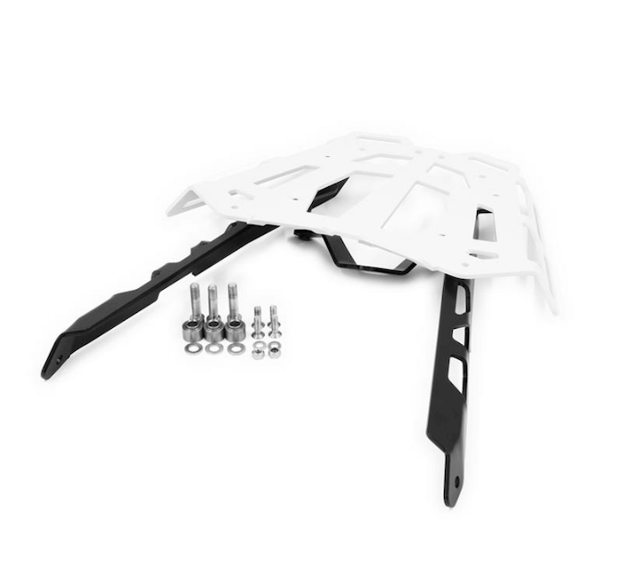 Portapacchi Zieger 10009224 in alluminio bianco per la moto Aprilia Tuareg 660