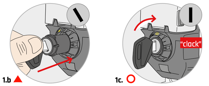 Istruzioni per il corretto montaggio del cilindro sui bauletti Givi Outback Evo.