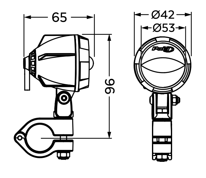 Puig 20755N misure faretti moto a led Hi Beam 2.0