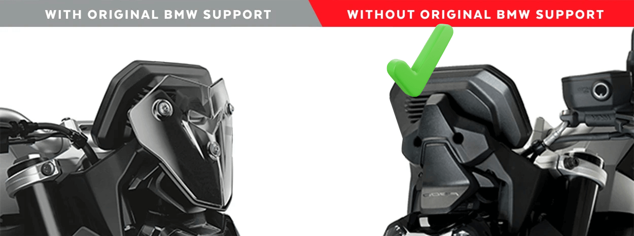 Cupolino Puig 22489 per BMW F 900 R 2025 senza supporto cupolino BMW. Cupolino New Generation Touring Puig 22489.