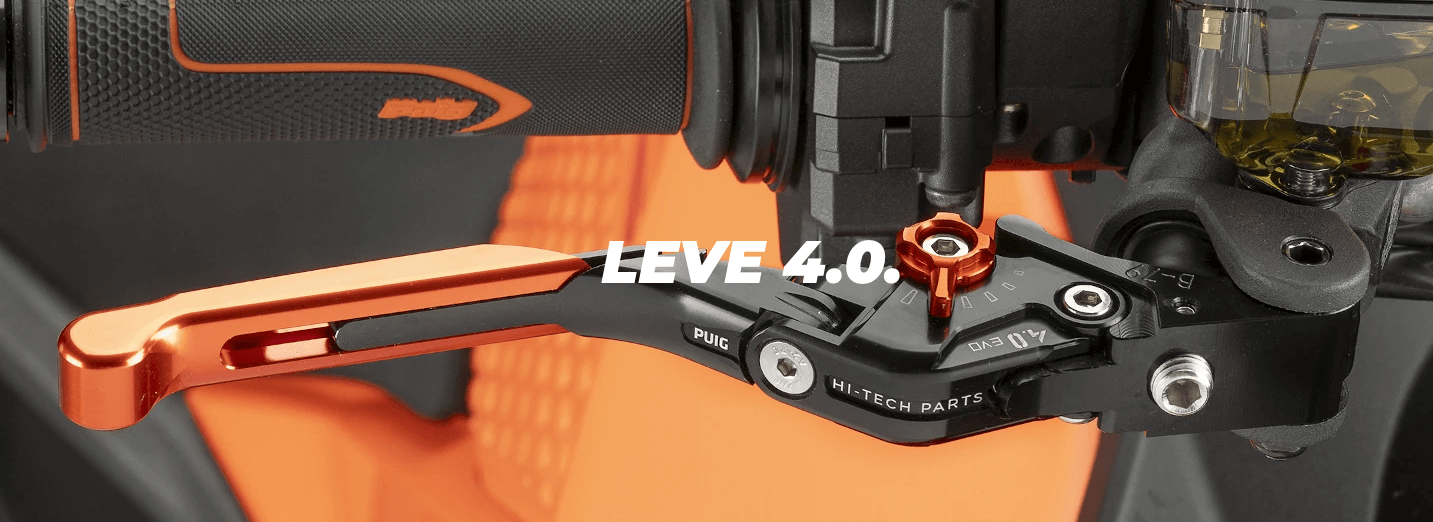 Coppia di leve moto Puig 4.0 disponibili in diverse tipologie e colori. Puig 4.0 coppia di leve moto freno e frizione in alluminio.