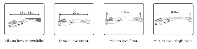 Puig 4.0 misure leve moto freno e frizione. Misure leve moto freno e frizione Puig 4.0.