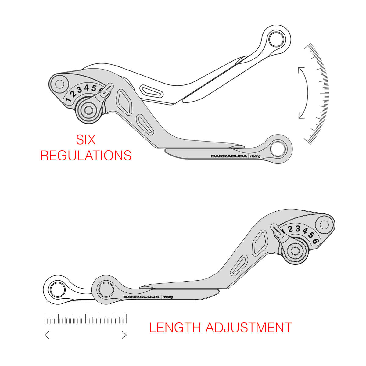 Regolazioni Barracuda HC5127 kit leve freno-frizione per Honda GB 350S.