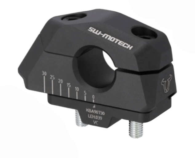 2 Rialzi Per Manubrio Moto In Lega Di Alluminio TOTMOX - Compatibili Con Manubri 7/8', Per Cruiser E Moto, Colore Nero/Argento