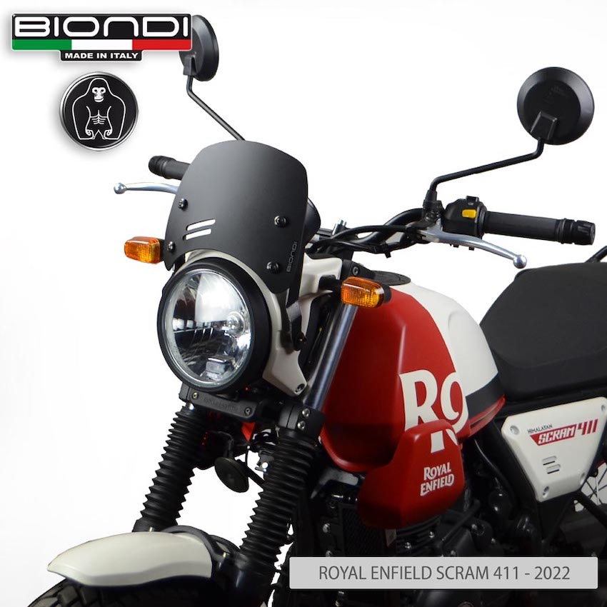 Biondi cupolino cffè nero opaco satinato 8010442 per la moto Scramm 411.