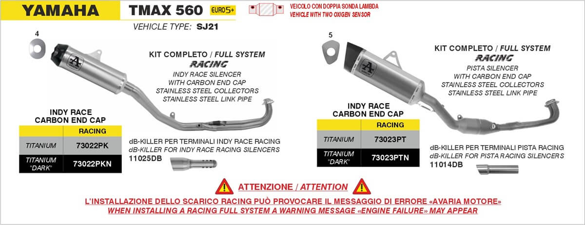 Arrow terminali e collettori per la moto Aprilia Tuareg 660. Aprilia tuareg 660 terminali e collettori Arrow.