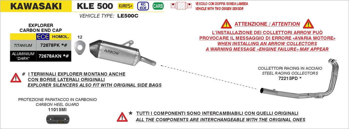 Terminale Explorer in titanio Arrow 72678PK.