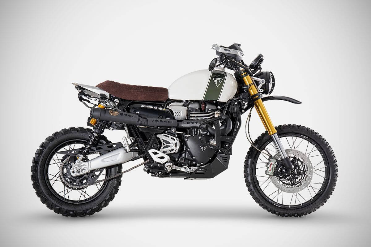 Zard scarico completo nero per la moto Triumph Scrambler 1200
