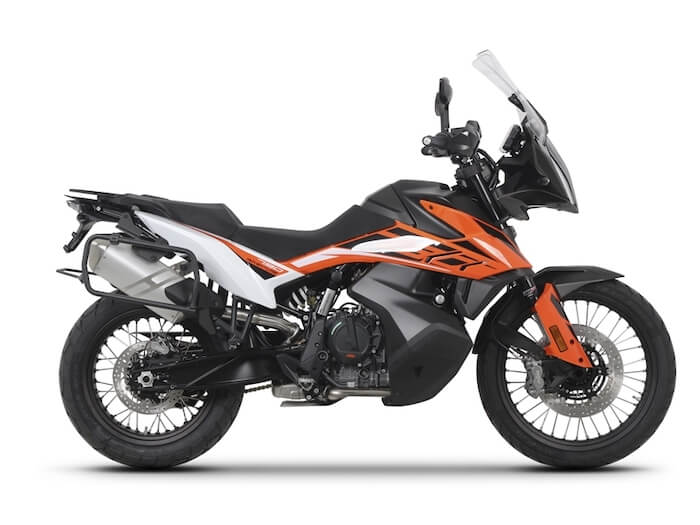 Porta valigie laterali in alluminio Terra per la moto KTM 890 Adventure