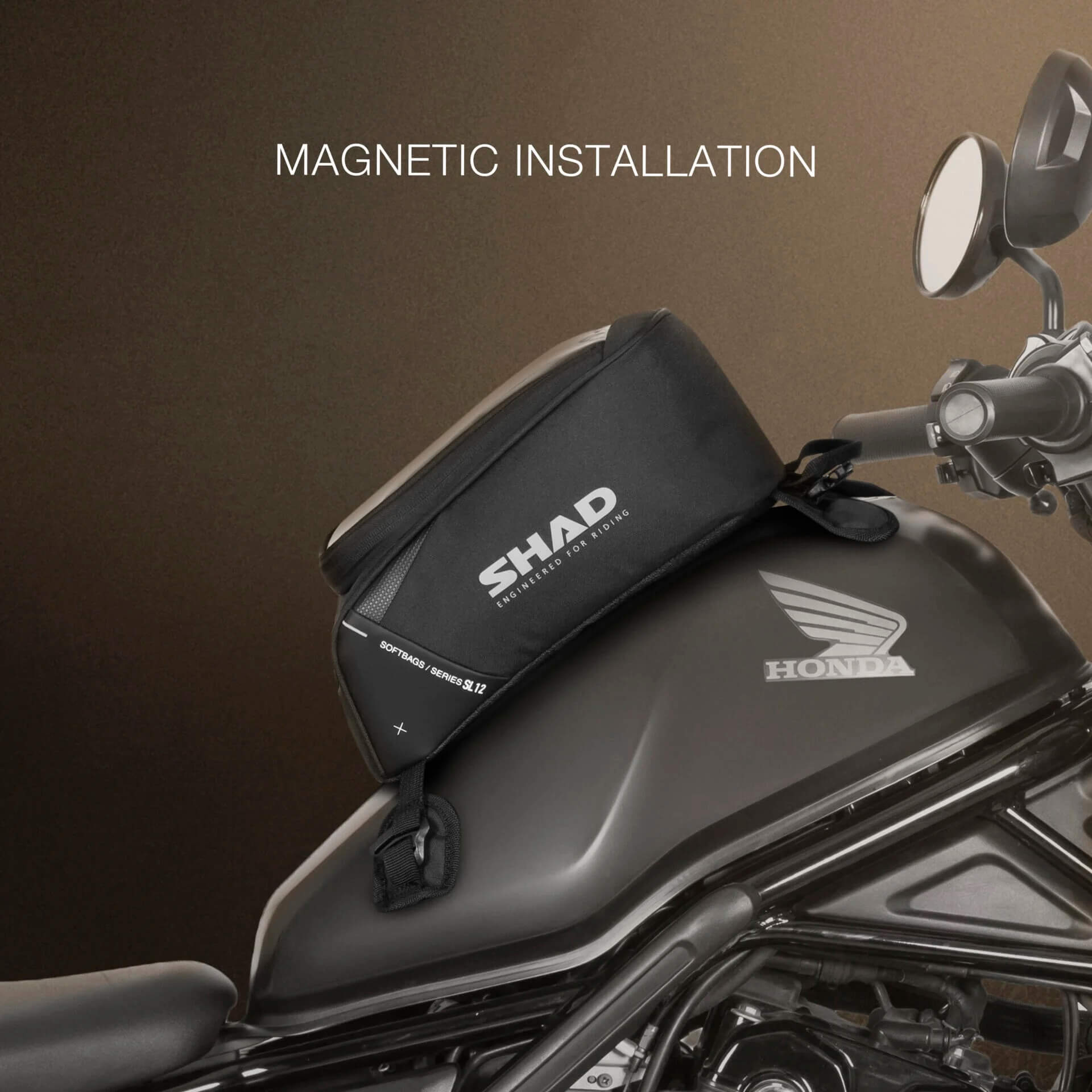 Shad X0SL121M borsa con aggancio a magneti da serbatoio moto SL121M. Shad SL121M borsa magnetica da serbatoio moto.