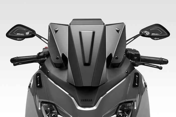 Specchietti Retrovisori Laterali Compatibili Per Yamaha T-MAX 500 XP 500 (2008-2012) - Coppia (Sinistro E Destro) - Nero - Manico In Alluminio