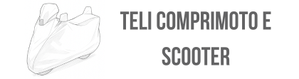 Teli coprimoto per rimessaggio moto o scoter d'inverno.
