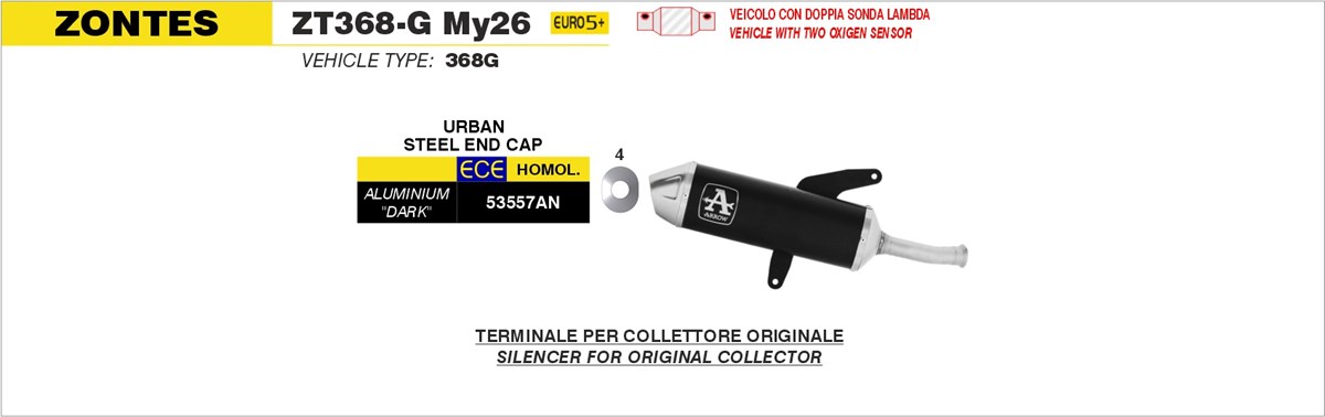 Arrow terminale per lo scooter Voge 368G dal 2026.