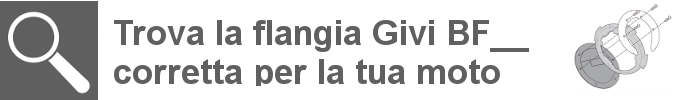 Scegli la flangia Givi Tanklock corretta per la tua moto.