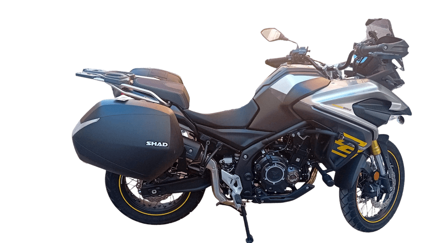 Valigie Shad SH36 montate sulla moto Voge Valico 525 DSX.